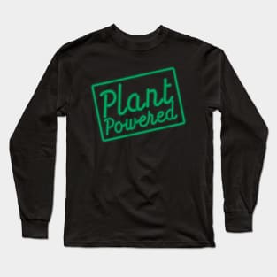 Plant powered green neon Long Sleeve T-Shirt